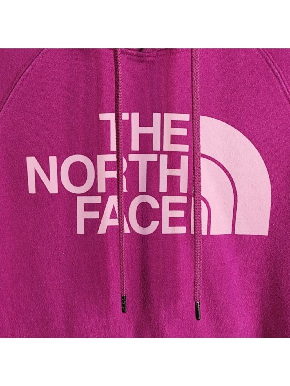 The North Face Women Logo Hoodie Pink XS Sweatshirt Pullover Long Sleeve READ - Picture 4 of 9